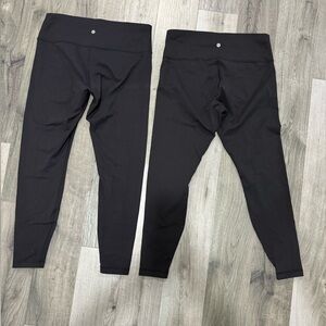 Lululemon black leggings 2 pairs size 14